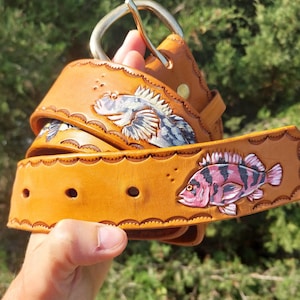 CUSTOM TOOLED BELT // (Message me to inquire about custom orders) By Sonkatonk Leather