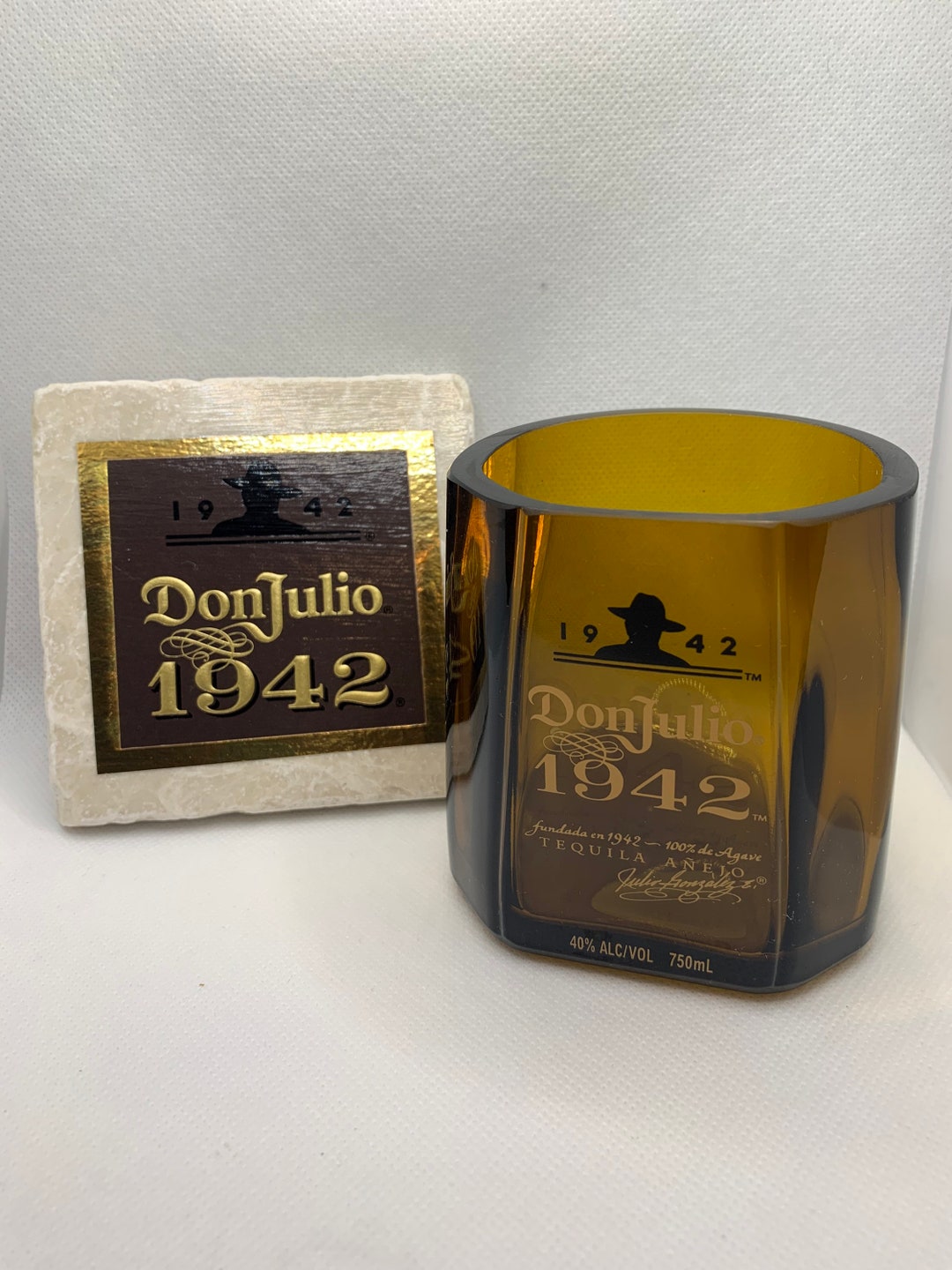 Don Julio 1942 Tequila Rocks Glass Made From Empty Bottle 1 Coaster