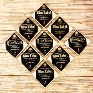 Johnnie Walker Blue Label Whiskey Box Top Coasters (2)
