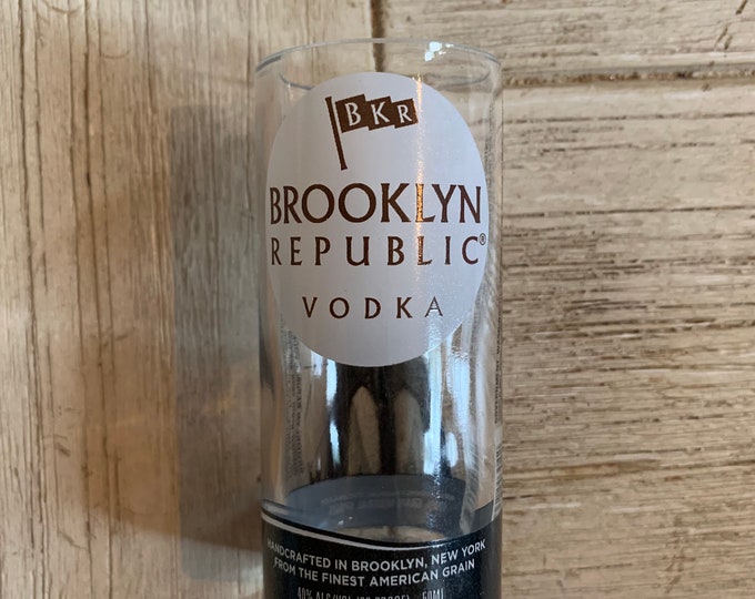 Brooklyn Republic Vodka 50ml Bottle Shot Glasses (2)
