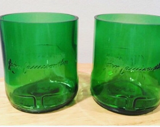 Jameson Whiskey Rocks Glasses (2) made from 1 Liter Bottles