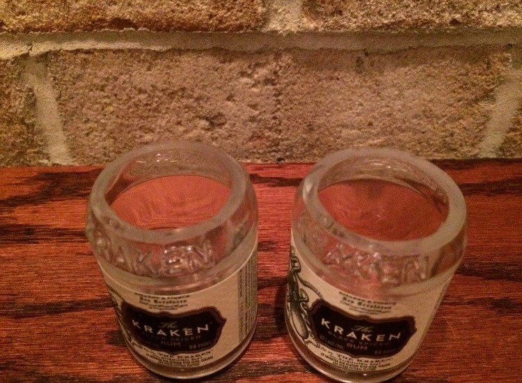 Kraken Rum 50ml Bottle Shot Glasses Set of 2