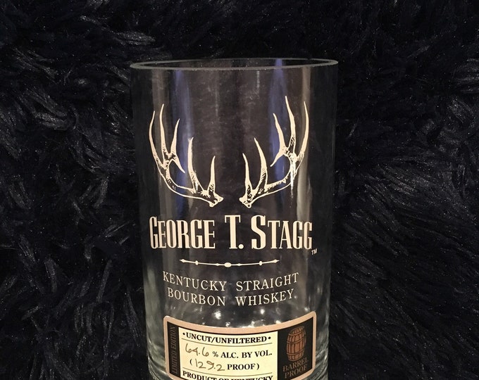 Bourbon Whiskey Glass made from an empty 750ml Bottle