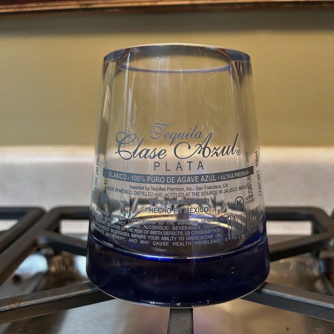 Clase Azul Plata Tequila Cocktail Glass Made From Empty Bottle - Etsy