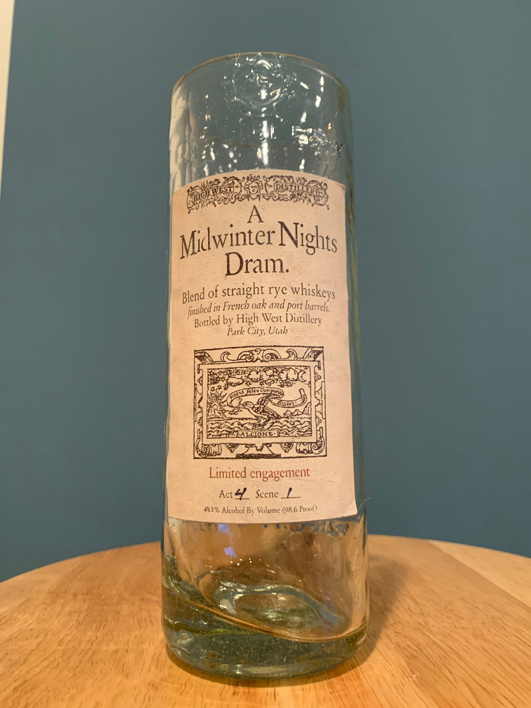 A Midwinter Nights Dram 750ml Bottle Vase High West Distillery