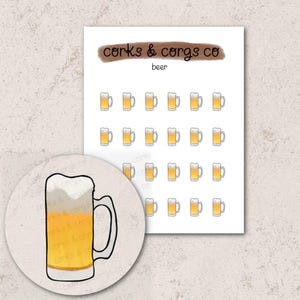 Icona boccale di birra / Adesivi per pianificatore / Icone / Bevande / Happy Hour / Cocktail