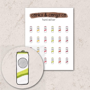 Hard Seltzer Icon / Planner Stickers / Icons / Drink / Happy Hour / Summer / Drinks