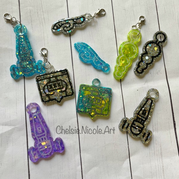 Custom Kinky Keychain/Stitch Marker Resin Charms -Handmade- ChelsieNicoleArt