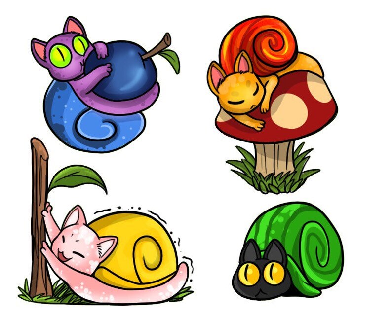 Snaittude snail Cat Collection Etsy
