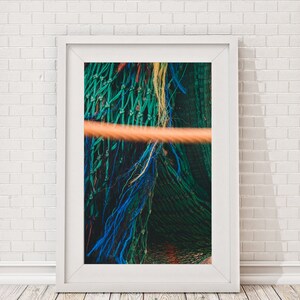 montauk fishing net, colorful, montauk photography, fishing art