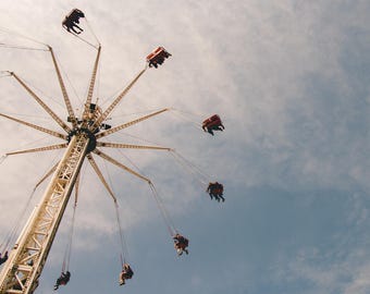 coney island swings, new york city photography, summer, coney island, swings, modern art, pop art, nursery art