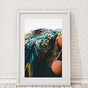 montauk fishing scene, fishing nets, nautical art, montauk photograhy