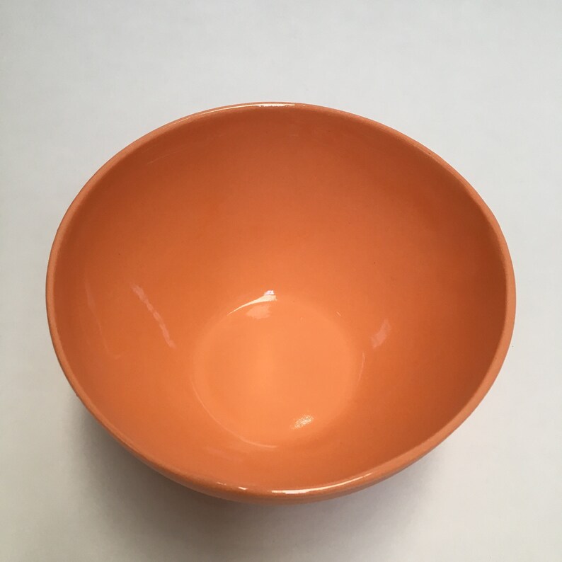Orange with blue rectangles GEO bowl