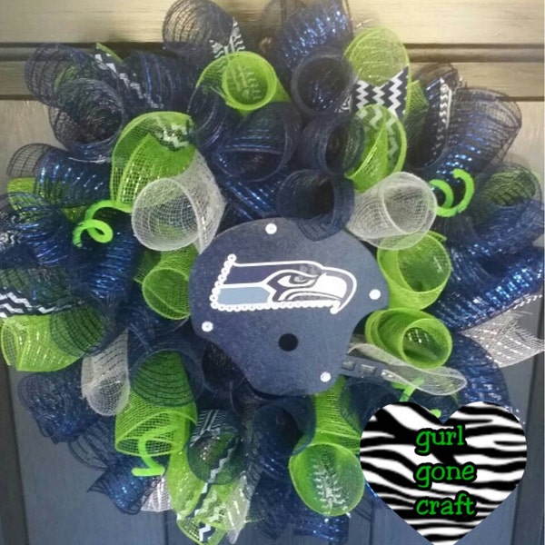 Seahawks Door Wreath Etsy