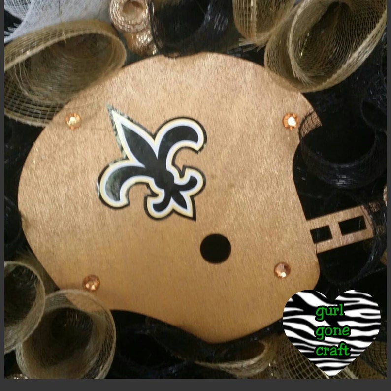 Saints Who DAT Nation Wreath New Orleans Wreath Black and - Etsy