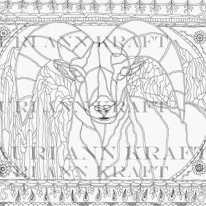 Wyoming Wildlife Bighorn Sheep Animal Printable Adult Coloring Book Page Instant Download Zentangle PDF mountains Kraft Color Meditation
