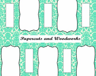 Photo Booth Album Afgedrukte Scrapbook Pagina's voor 2x6 Foto Strips Blauw Ontwerp Dubbelzijdig Afdrukken - 20 Vellen