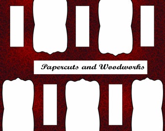 Scrapbook Papier / Pagina's voor Photo Booth Album - 2x6 Foto Strips - Rood Ontwerp Dubbelzijdige Print - 20 Vellen