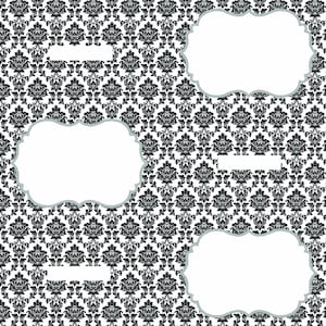Páginas de álbum de recortes para tiras de fotos 4x6, design estilo preto e branco, impressão frente e verso - 20 folhas