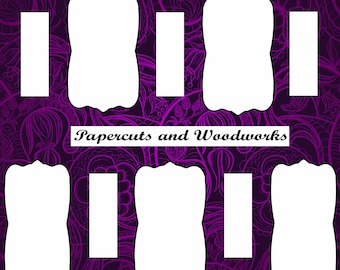 Photo Booth Album Afgedrukt Scrapbook Pagina's voor 2x6 Foto Strips Paars Ontwerp Dubbelzijdige Print - 20 Vellen