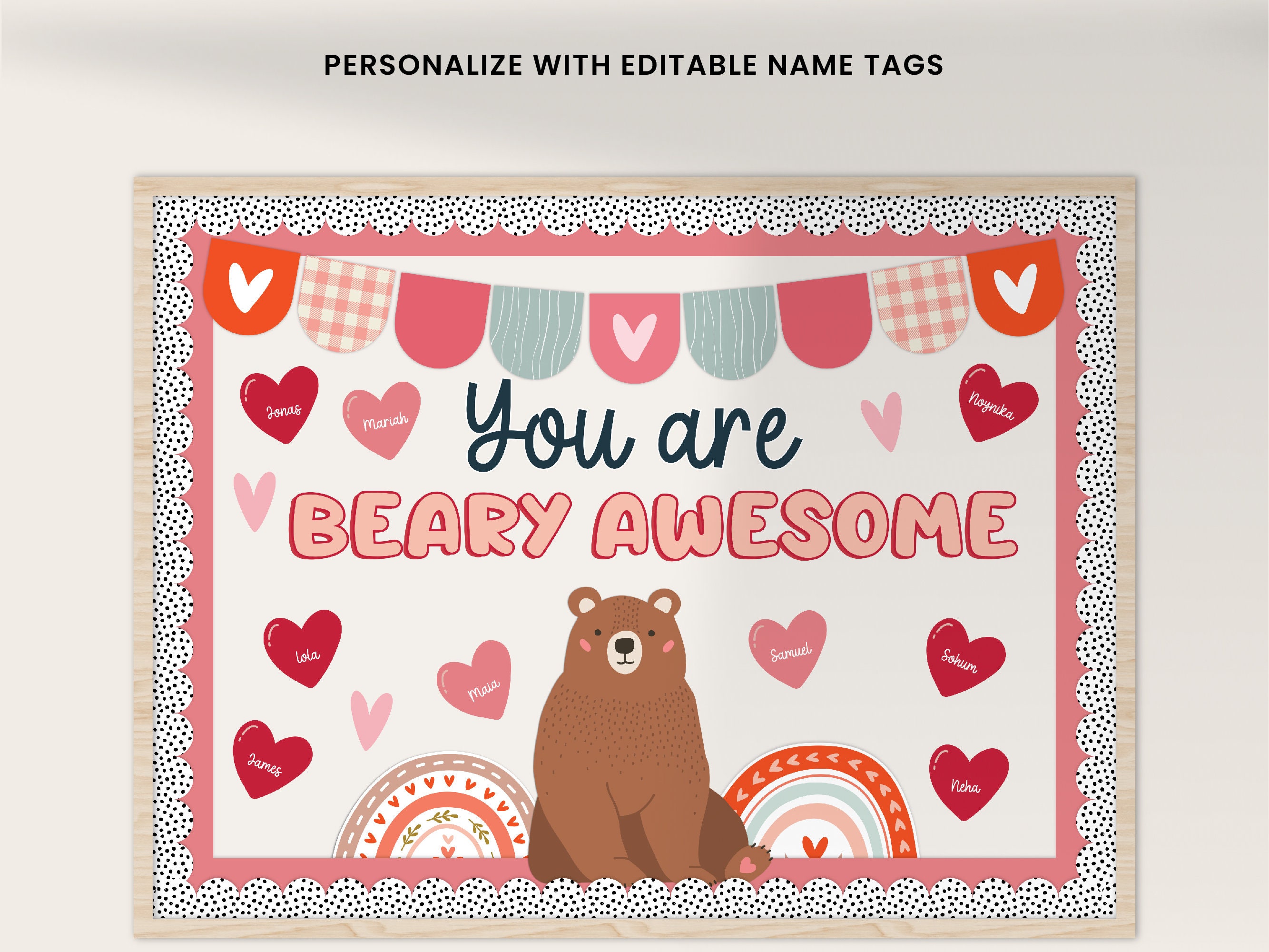 Valentine's Day Bulletin Board Kit BEARY AWESOME Etsy
