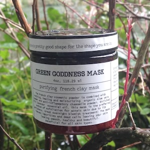 Green Goddness Mask- French Clay mask, Facial mask, blemish treatment, clarifying mask