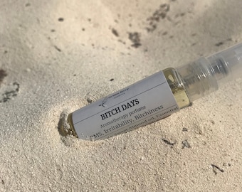 Bitch Days- Aromatherapy oil perfume , PMS relief, irritability, natural remedies, body perfume, oil perfume, gift for her