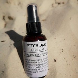 Bitch Days PMS, menopause, hot flashes, irritability, aromatherapy spray, body perfume, room spray, gift for her image 6