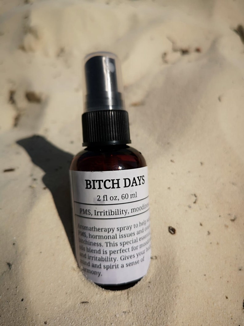 Bitch Days PMS, menopause, hot flashes, irritability, aromatherapy spray, body perfume, room spray, gift for her image 8