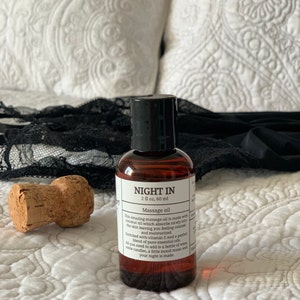 Night In Aromatherapy massage oil, Libido booster massage oil, aromatherapy massage, couples gift, image 2