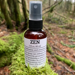 Zen Aromatherapy spray, meditation spray, relaxation, yoga mist, air freshener, awareness, crystal infused, image 8