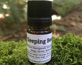 La Bella Durmiente - mezcla de aceites esenciales para dormir, insomnio, estrés, relajación, mezcla para la hora de dormir.