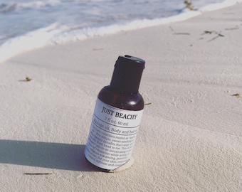 Just Beachy- Massage oil, body oil, Monoi oil, coconut massage oil, boyfriend gift, girlfriend gift, gift for him, couples gift