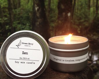 Zen- aromatherapy candle, meditation candle, relax, scented candle, yoga candle