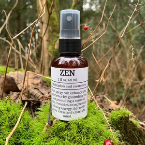 Zen Aromatherapy spray, meditation spray, relaxation, yoga mist, air freshener, awareness, crystal infused, image 5