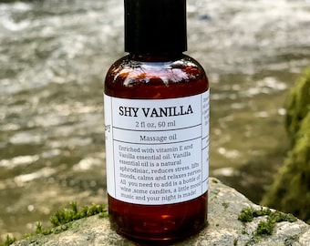 Shy Vanilla-  Aromatherapy Massage oil, aphrodisiac, Vanilla massage oil, couples gift,