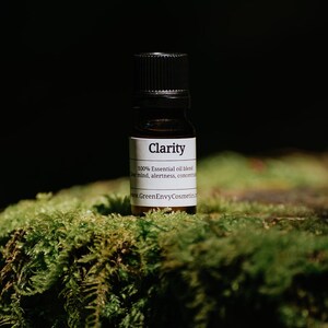 Clarity- Essential oil blend, alertness, clear mind, focus, aromatherapy, jet lag, concentration,