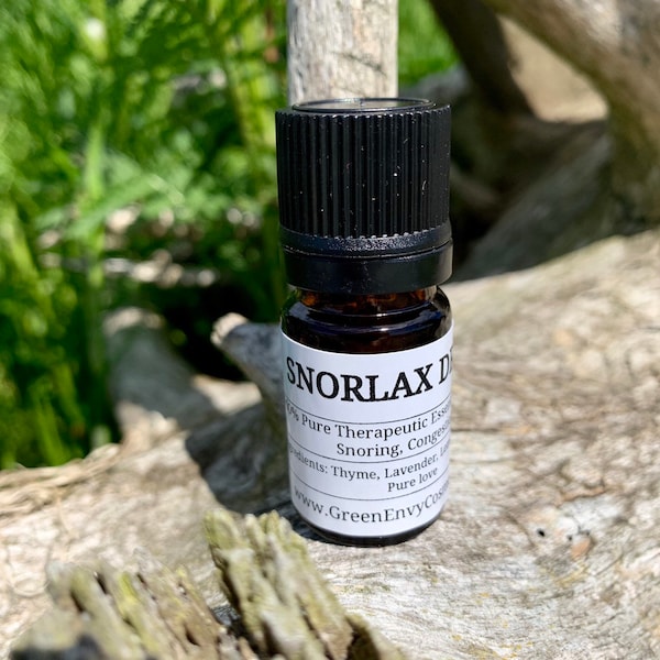 Snorlax Drops- mélange d’huiles essentielles, aromathérapie, ronflement, congestion, baume anti-ronflement