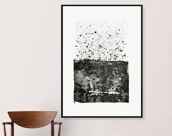 ORIGINAL Art Piece Black and White Wall Art, Abstract Wall Art Large Painting, Ink Art, Minimalist Moody Wall Art Modern Art Piece