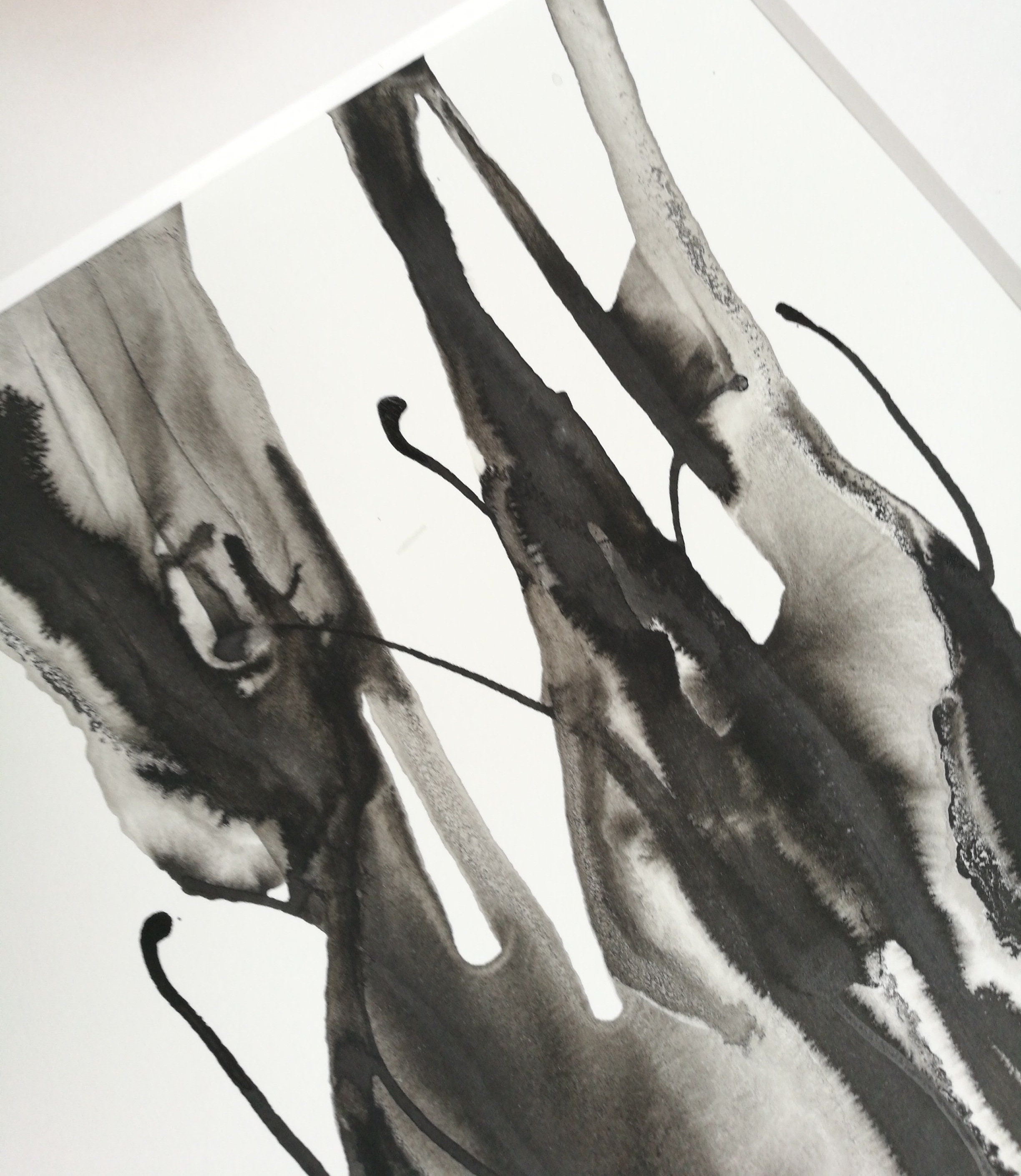 Zen Wall Art ORIGINAL Art Black and White Wall Art Abstract Etsy