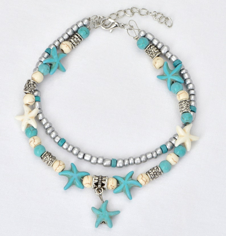 Wedding Beachwear Vacation Ankle Bracelet Nautical Anklet Plus Size Starfish Anklet AKL-0162 Nudist Starfish Anklet Women/'s Gift