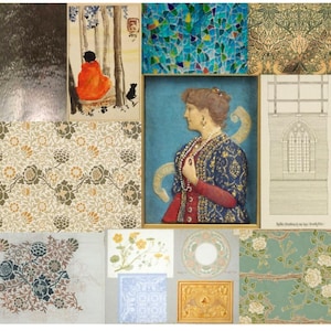 10 Designs of Paper, PDF Download & Print, Junk Journal Starter Kit, Eclectic Scrapbook Crafts, Unique Collage, Weird Card-Making, Decoupage