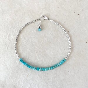 Sleeping Beauty Turquoise Bracelet: Karen Hill Tribe Silver, December Birthstone image 2