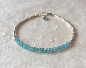 Apatite Karen Hill Tribe Thai Silver Bracelet, Sundance Style, Boho Bracelet, Stacking Bracelet, Birthday Gift, Gifts for Her