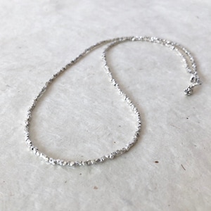 Hill Tribe Thai Silver Beaded Layering Necklace, Sundance Syle, Boho Necklace