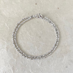Silberperlenarmband der Karen Hill Tribe, doppelt gewickelt Bild 2