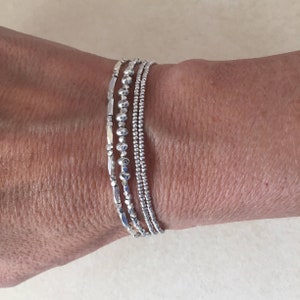 Daisy Stamp Karen Hill Tribe Silver Beaded Bracelet: Sundance Style image 3
