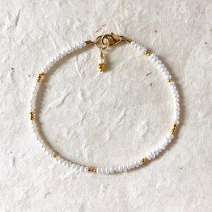 Rice Pearl Bracelet: Thai Gold Vermeil Beaded Stacking Bracelet