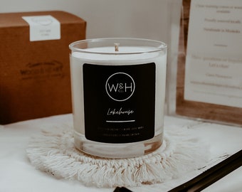 Lakehouse 11 oz | Muskoka-inspired, hand-poured, 100% Soy Wax, Wood Wick, Whiskey Tumbler Candle | Hygge  | Home Decor| Soy Candle