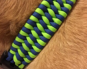 Paracord Trilobit Neon Grün, RoyalBlau (1,25 Zoll Bandbreite)